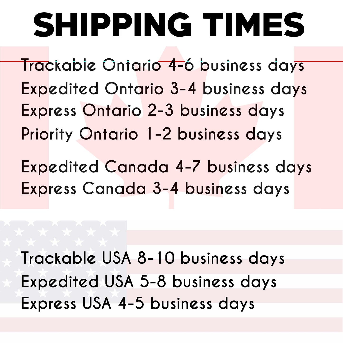 Shipping Upgrades For Canada / USA