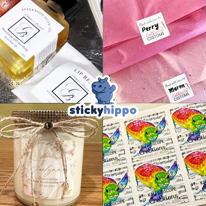 square labels example