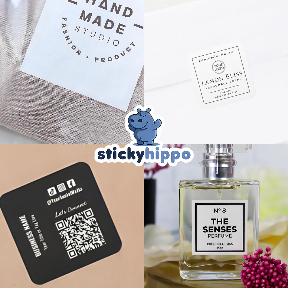 square labels example