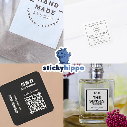 square labels example
