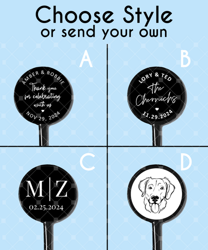 Custom Stickers for Cocktail Drink Stirrers
