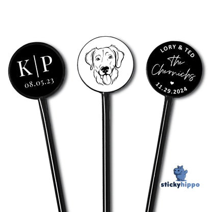 Custom Stickers for Cocktail Drink Stirrers