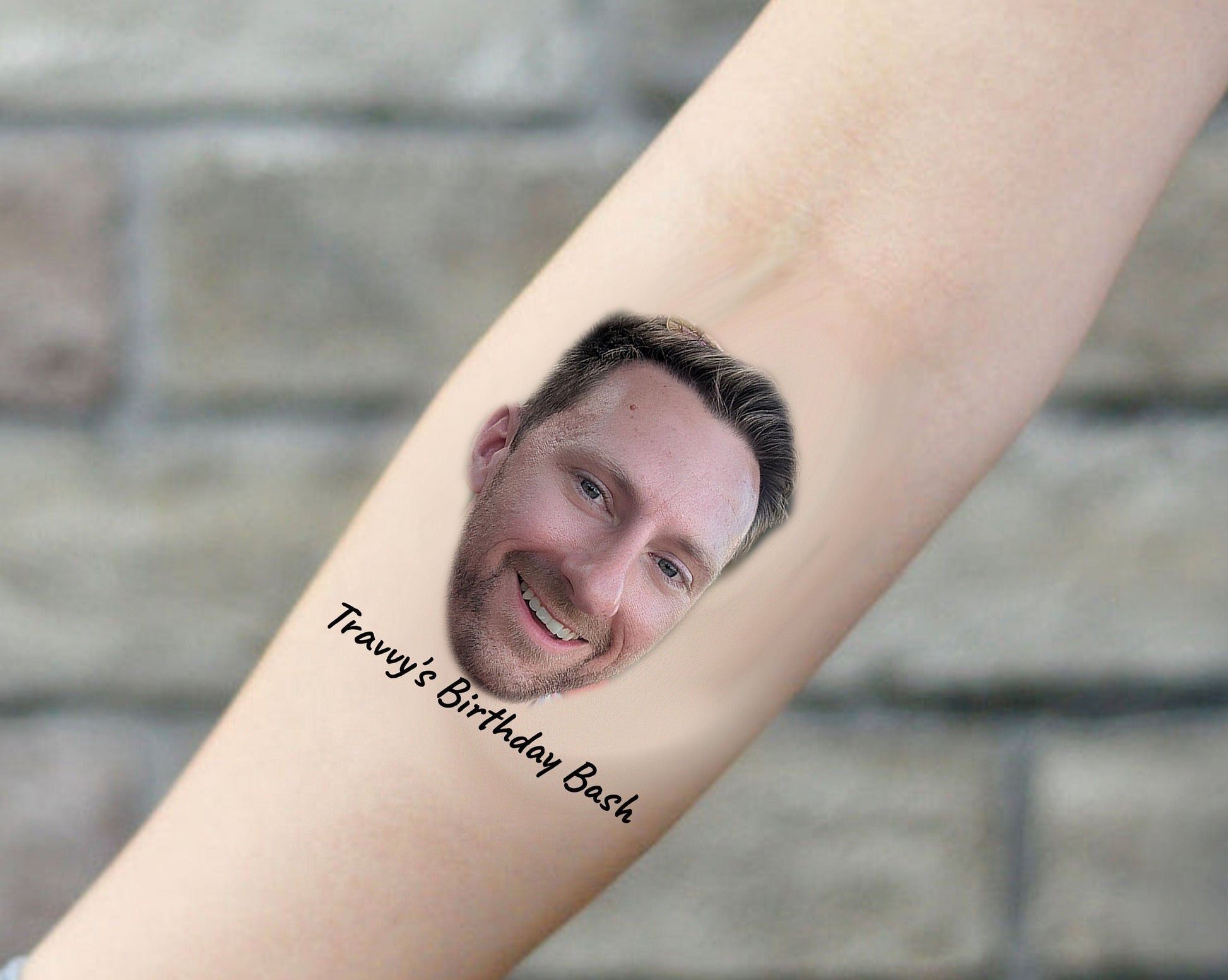 Any Size | Custom Temporary Face Tattoos for Bride / Groom, Bachelorette Party, Boyfriend, Girlfriend Face