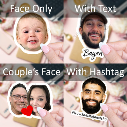 Any Size | Custom Temporary Face Tattoos for Bride / Groom, Bachelorette Party, Boyfriend, Girlfriend Face