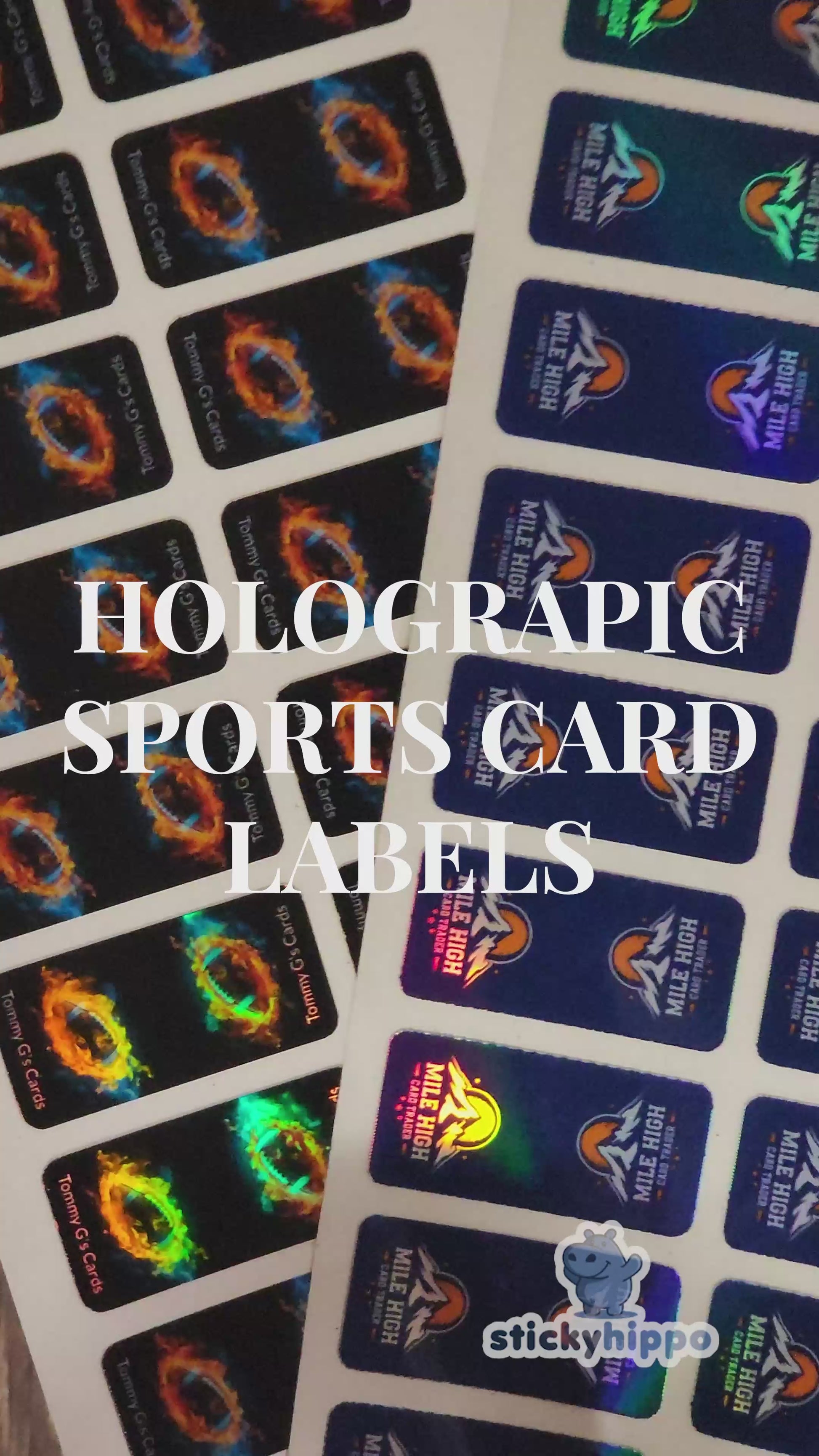 holographic sports card stickers