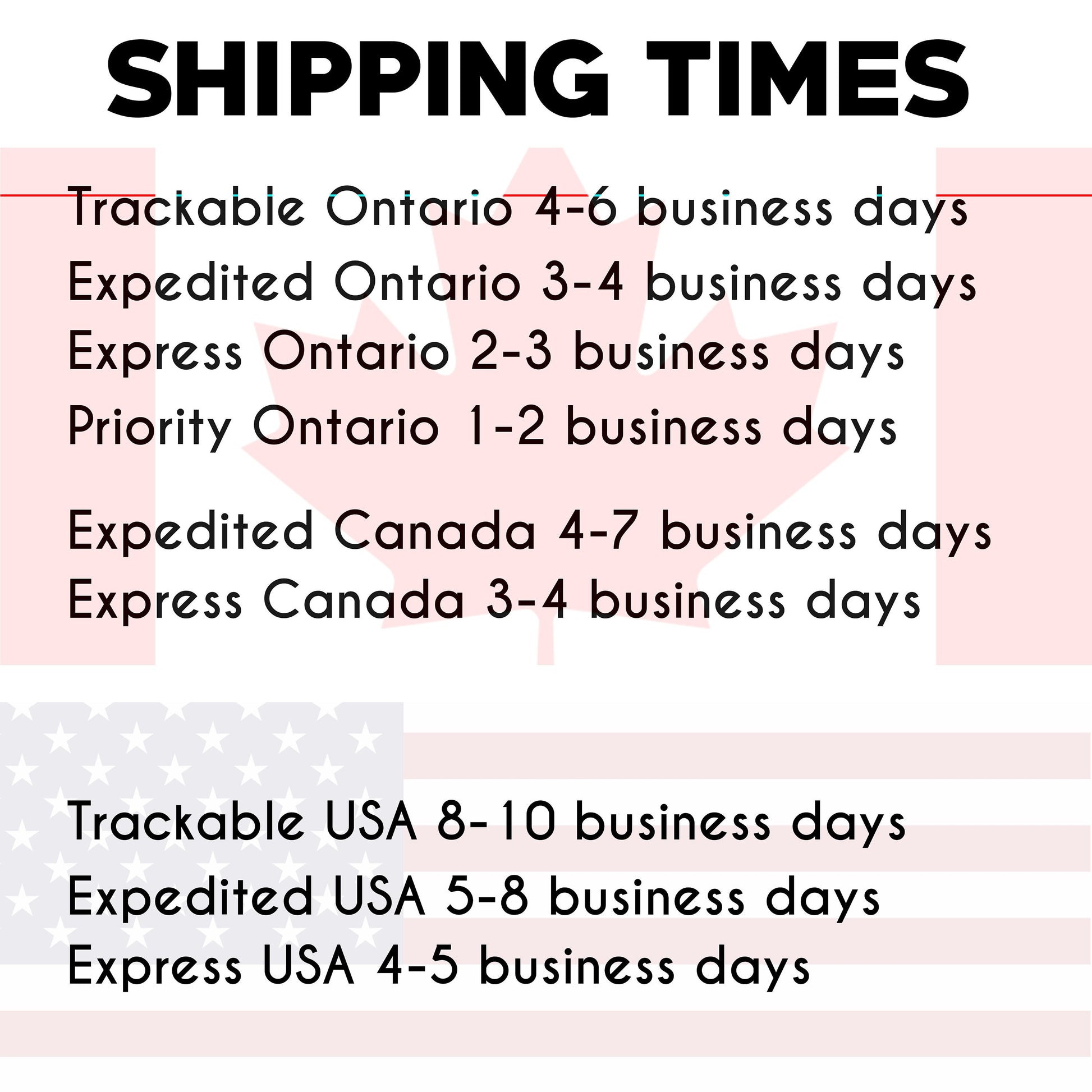 Shipping Upgrades For Canada / USA