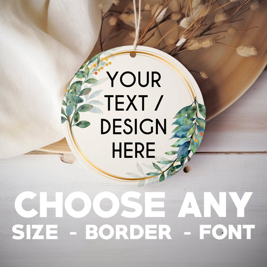Custom Round Tags For Weddings Favors, Bridal Shower, Welcome Party, Thank you, Gift Tags | Personalized Logo Tags for Small Business